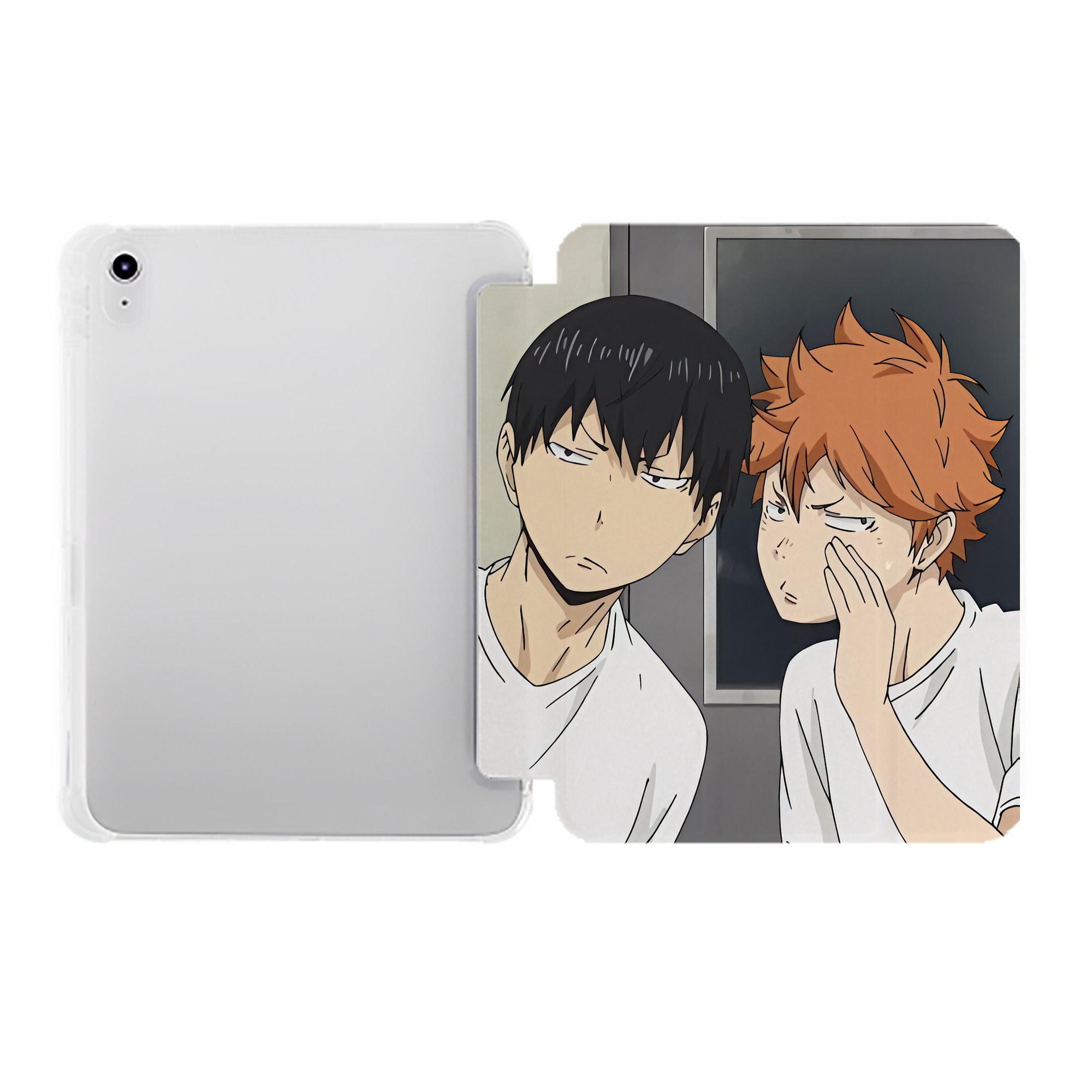 （画像用） ハイキュー!! Haikyu!! IPad ケース ペン収納付き 三つ折りスタンド PUレザー×シリコン 対応機種9.5/10.5/10.9インチ